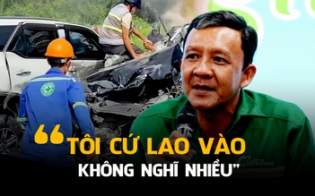 Khoảnh khắc cứu tài xế vụ tai nạn cầu Phú Mỹ: 'Tôi cứ lao vào không nghĩ nhiều'