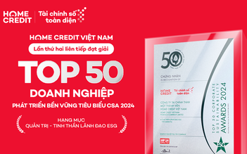 Home Credit được bình chọn trong Top 50 doanh nghiệp phát triển bền vững tiêu biểu 2024
