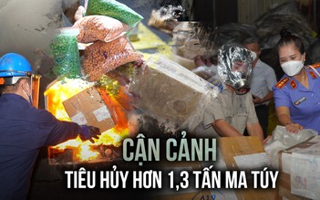 Cận cảnh tiêu hủy hơn 1,3 tấn ma túy trong các vụ án tại TP.HCM