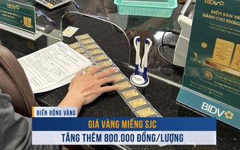 Biến động vàng ngày 24.1: Giá vàng miếng SJC tăng thêm 800.000 đồng/lượng