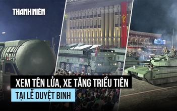 Xem tên lửa, xe tăng tối tân Triều Tiên tại lễ duyệt binh