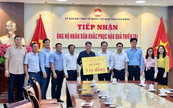 TKV trao 10,7 tỉ đồng hỗ trợ 4 tỉnh khắc phục hậu quả mưa lũ bão Matmo
