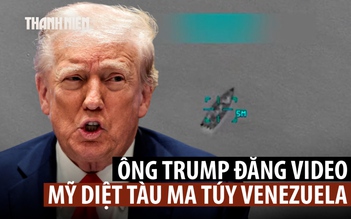 Ông Trump nói Mỹ đánh chìm thêm 'thuyền ma túy' gần Venezuela, hạ sát 6 'tội phạm'