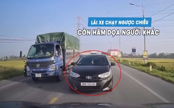 Lái ô tô lấn làn vượt ẩu, tài xế còn hăm dọa đòi đánh người khác