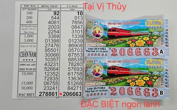 Xổ số miền Nam ngày 27 tháng 10: Vé trúng độc đắc đài Cà Mau về... Cần Thơ