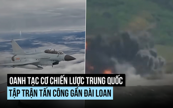 Máy bay chiến đấu, ném bom Trung Quốc huấn luyện tấn công gần Đài Loan