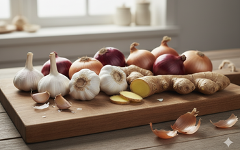 Chuyên gia chỉ cách ăn tỏi, hành tây và gừng sống tốt nhất