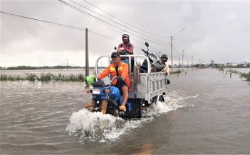 Gia Lai: Ngập lụt phía hạ lưu sông Kôn, nhiều trường học phải đóng cửa