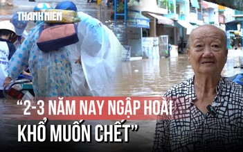 Khổ vì triều cường: Người dân Cần Thơ chật vật tát nước, dời đồ