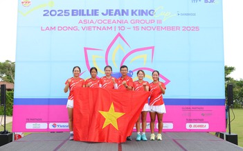 Đội tuyển quần vợt Việt Nam xung trận ở Billie Jean King Cup trên sân nhà
