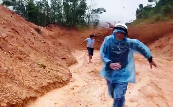 Đà Nẵng: Sạt lở đất ầm ầm như thác, nhiều người hoảng loạn tháo chạy