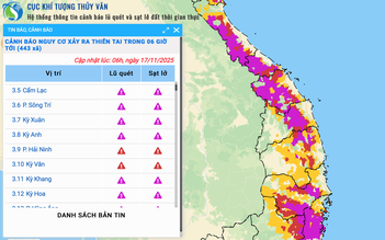 Đêm qua miền Trung mưa rất lớn trên 400 mm, hôm nay TP.HCM có mưa to