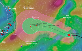 Dự báo bão số 15 di chuyển rất chậm khi vào Biển Đông, sóng cao 9 m