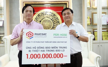 Công ty CP phát triển bất động sản Phát Đạt giúp đồng bào miền Trung 1 tỉ đồng