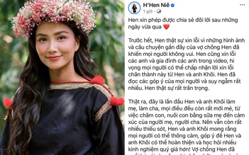 H'Hen Niê xin lỗi vụ bênh vực chồng khi vướng ồn ào