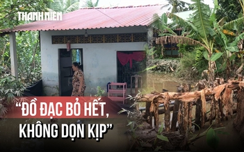 Vỡ đê ở cồn Sơn: Người dân bất lực ‘cứu’ nhà cửa, vườn tược