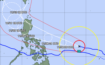 Bão Fung wong sắp đạt cực đại, di chuyển rất nhanh về hướng Biển Đông