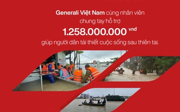 Generali Việt Nam hỗ trợ hơn 1,2 tỉ đồng giúp người dân tái thiết sau thiên tai