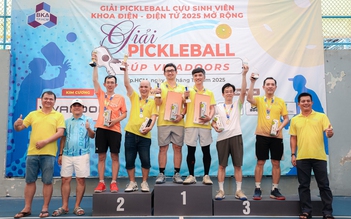 Quy tụ anh tài tại một giải pickleball cựu sinh viên Trường ĐH Bách khoa