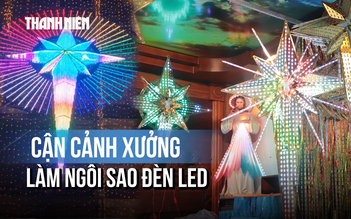 Cận cảnh xưởng làm ngôi sao đèn LED cho Nhà thờ Đức Bà