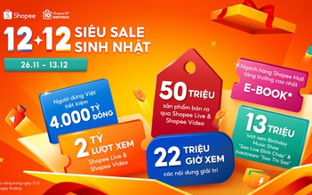 Shopee Live, Shopee Video giữ vững phong độ 'vua chốt đơn' dịp 12.12 Siêu Sale Sinh Nhật