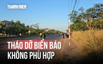Tháo dỡ biển báo 20 km/giờ ở Đồng Nai sau phản ánh của Báo Thanh Niên