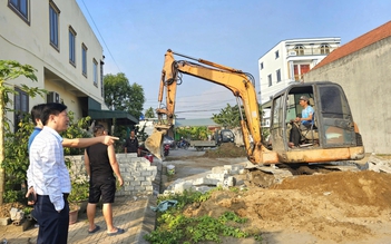 Vụ xây tường chắn ngang đường ở Nga Sơn: Người dân đã phá dỡ tường rào