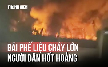 Cháy lớn bãi phế liệu lúc sáng sớm ở TP.HCM