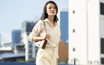 Chẳng cần cầu kỳ, nàng vẫn tỏa chất riêng với chiếc quần linen mộc mạc