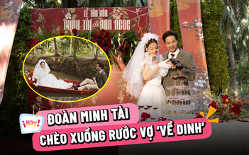 Đoàn Minh Tài chèo xuồng rước vợ ‘về dinh’, đám cưới giữa vườn dừa hơn 1.000 m2