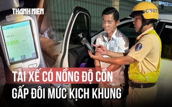 Vừa rời bàn nhậu, tài xế bị bắt quả tang nồng độ cồn gấp đôi mức kịch khung