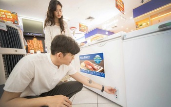Tủ đông dung tích lớn Hòa Phát được chủ cửa hàng chọn mua dịp tết