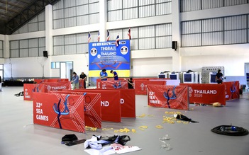 Ngổn ngang nhà thi đấu cử tạ và teqball trước giờ khởi tranh SEA Games 33