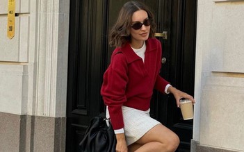 Áo len cổ chữ V, mặc từ văn phòng đến đường phố đều đẹp