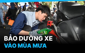 Bảo dưỡng, chăm sóc xe máy thế nào sau khi đi dưới trời mưa?