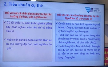 Lần đầu tiên ĐH Quốc gia TP.HCM tuyển giáo sư thỉnh giảng với thù lao cạnh tranh