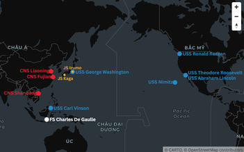 Tàu sân bay Mỹ, Trung Quốc đang ở đâu trong khu vực châu Á-Thái Bình Dương?