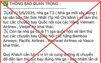 Thực hư thông tin chuyển làm thủ tục các chuyến bay sang ga T3 Tân Sơn Nhất