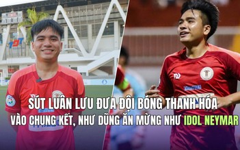 Sút luân lưu đưa đội bóng Thanh Hóa vào chung kết, Như Dũng ăn mừng như idol Neymar