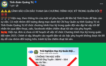 Xuất hiện thông tin giả mạo về đăng ký Học kỳ quân đội tại Quảng Trị