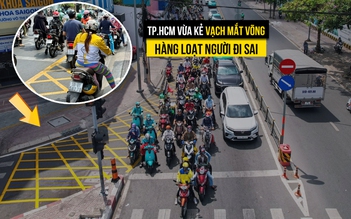 TP.HCM vừa kẻ vạch mắt võng ở trung tâm, hàng loạt người đi sai