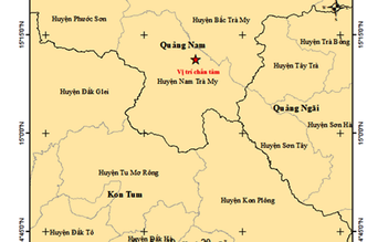 Quảng Nam và Kon Tum xảy ra động đất