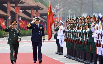Đại tướng Phan Văn Giang chủ trì lễ đón Bộ trưởng Quốc phòng Trung Quốc Đổng Quân