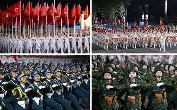 Hợp luyện diễu binh tối 18.4: Những 'bước chân thép' tiến về Hội trường Thống Nhất