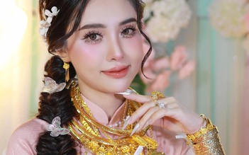 Vàng hơn 100 triệu: Cô dâu đeo hơn 20 cây vàng ngày cưới, dân mạng 'xin vía' may mắn