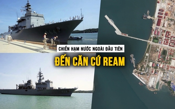 Chiến hạm nước ngoài lần đầu đến căn cứ Ream của Campuchia sau cải tạo
