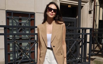 Cách mặc đẹp kiểu quần trắng đa năng, hữu dụng