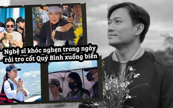 Nghệ sĩ khóc nghẹn trong ngày rải tro cốt NSƯT Quý Bình xuống biển Cần Giờ