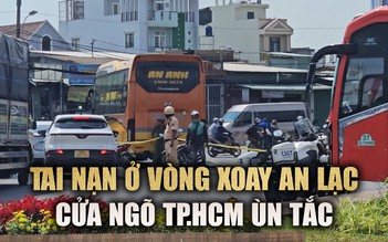 Tai nạn ở vòng xoay An Lạc, cửa ngõ phía tây TP.HCM ùn tắc