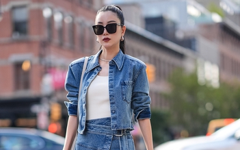 Chân váy denim là trang phục không bao giờ thiếu của phái nữ